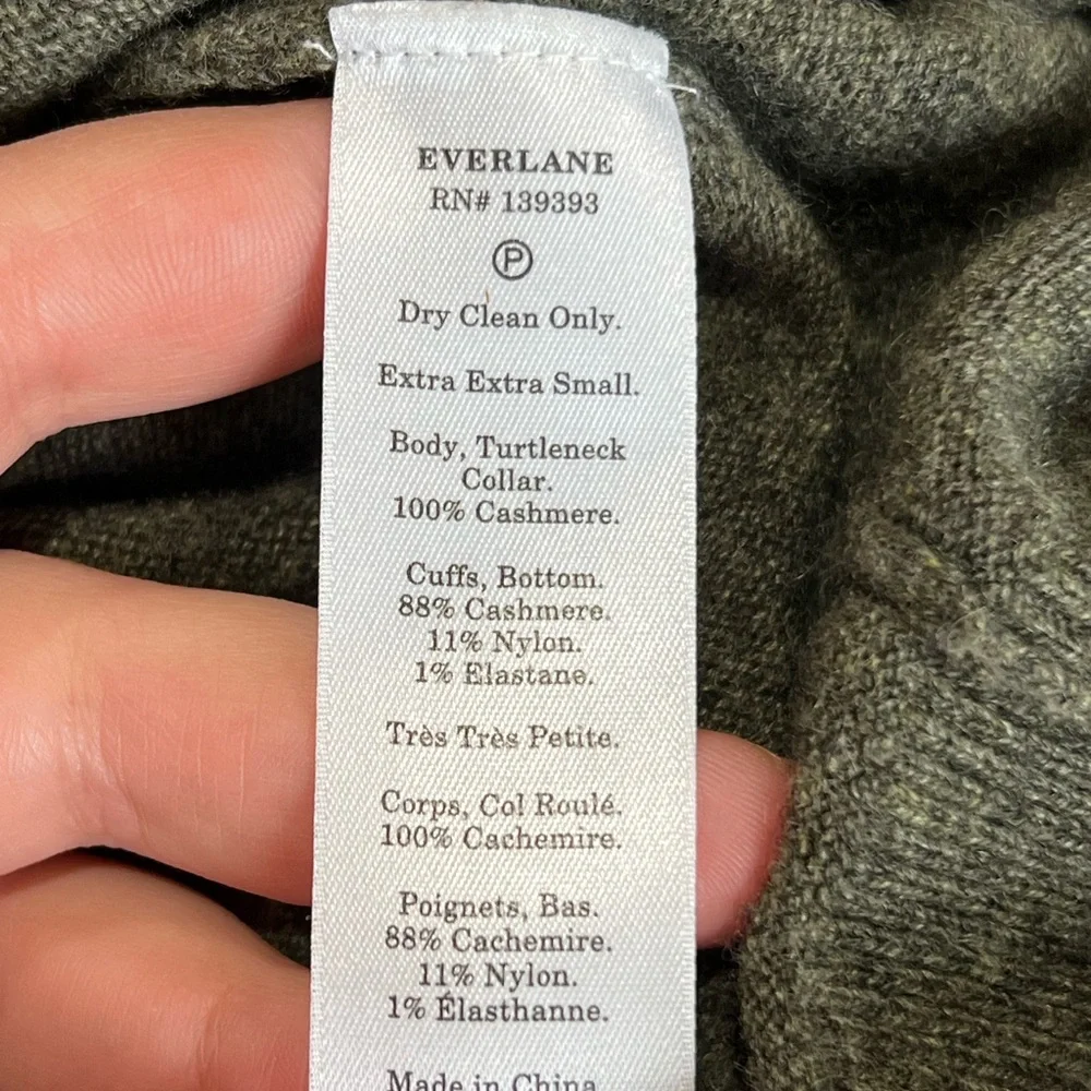 Everlane Olive Knit Turtleneck
